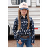 CTW3230050 Cruel Girl Girls' Long Sleeve Western Snap Shirt - Navy Print