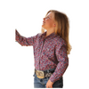 CTW3230054 Cruel Girl Girls' Long Sleeve Western Snap Shirt - Blue
