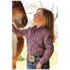 CTW3230054 Cruel Girl Girls' Long Sleeve Western Snap Shirt - Blue