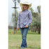 CTW3230055 Cruel Girl Girls' Long Sleeve Western Snap Shirt - Lilac Print
