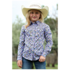 CTW3230055 Cruel Girl Girls' Long Sleeve Western Snap Shirt - Lilac Print