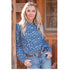 CTW7383012 Cruel Girl Women's Girlfriend Fit Long Sleeve Western Snap Shirt - Indigo