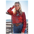 CTW7466011  Cruel Girl Women's Long Sleeve Western Snap Shirt - Rust