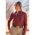CTW7466012 Cruel Girl Women's Long Sleeve Western Snap Shirt - Burgundy Stripe