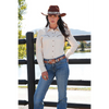 CTW7521001 Cruel Girl Women's Long Sleeve Solid Western Snap Shirt - Cream