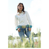 CTW7529003 Cruel Girl Women's Classic Fit Long Sleeve Western Snap Shirt - White