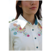 CTW7529003 Cruel Girl Women's Classic Fit Long Sleeve Western Snap Shirt - White