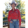 CTW7554001 Cruel Women's Long Sleeve Western Snap Shirt - Red