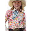 CTW8040017 Cruel Girl Girls' Long Sleeve Western Snap Shirt - Cream Print