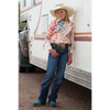 CTW8040017 Cruel Girl Girls' Long Sleeve Western Snap Shirt - Cream Print