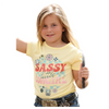 CTW8910007 Cruel Girl Girls' Sassy Cowgirl Short Sleeve T-Shirt - Yellow