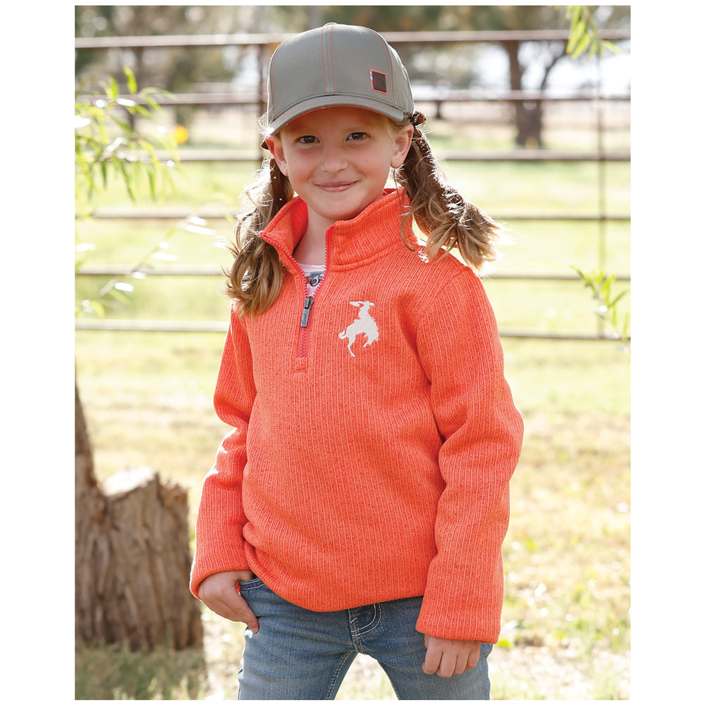 CWK8013002 Cruel Girl Girls' 1/4 Zip Pullover - Coral