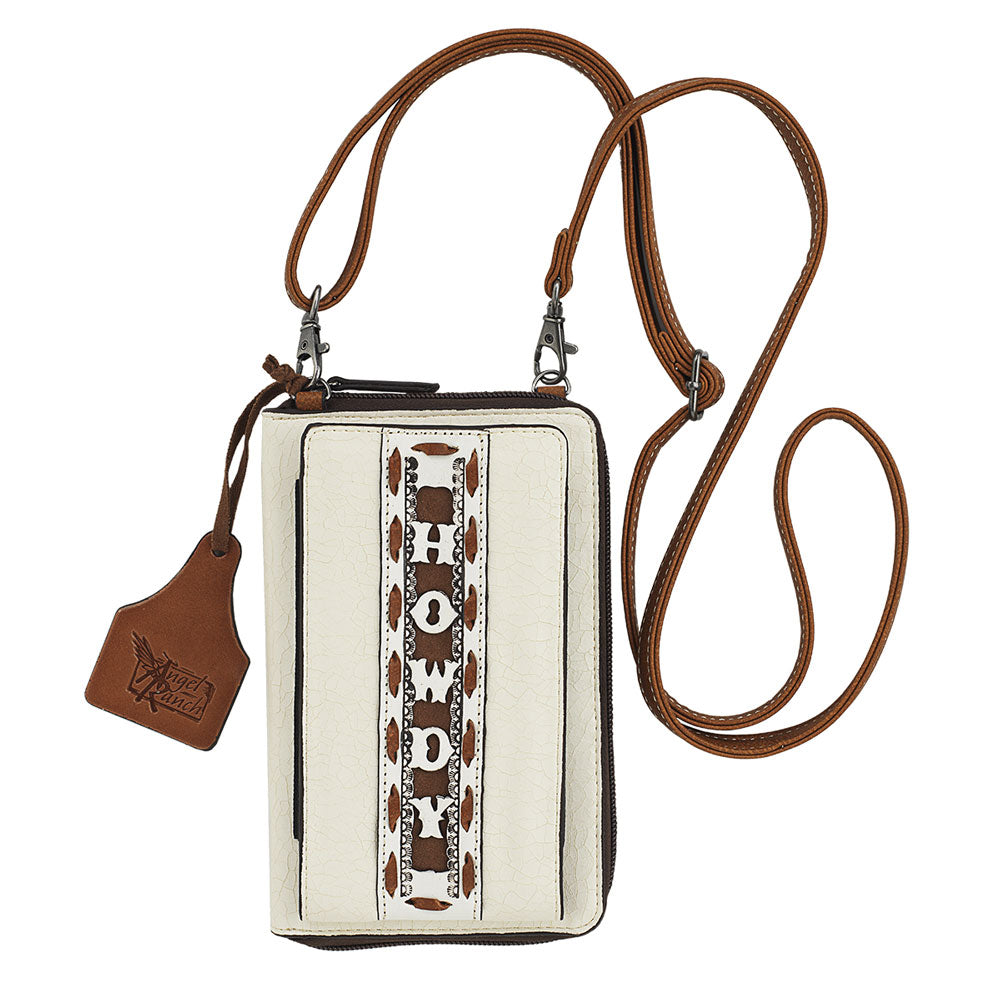 D330006905 Angel Ranch Ellie Collection Crossbody Clutch - White