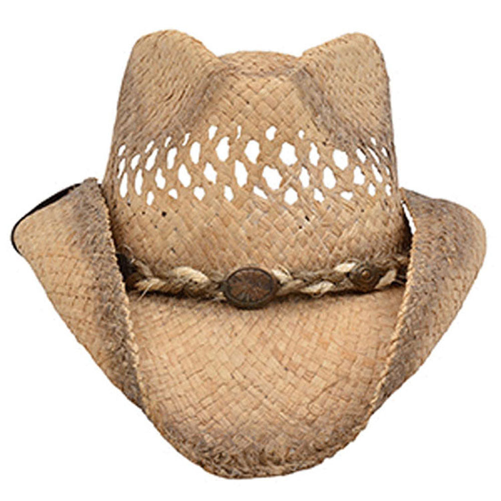 D36202 Alamo South Texas Rustic Raffia Cowboy Hat  Coastal Cowgirl