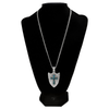 D47023 Silver Strike Men's 24" Arrow Head Turquoise Cross Necklace