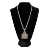 D47024 Silver Strike Men's 24" Ear Tag Copper Buck Lace Necklace
