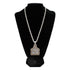 D47024 Silver Strike Men's 24" Ear Tag Copper Buck Lace Necklace