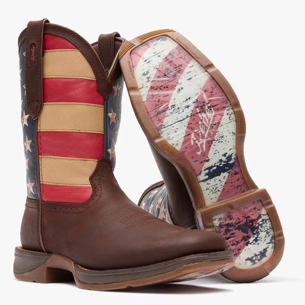 DB5554 Durango Rebel Men's Patriotic Pull-On Square Toe Western Boot