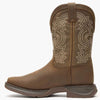 DBT0239Y Durango Youth Lil Rebel Square Toe Cowboy Boot - Sable Brown