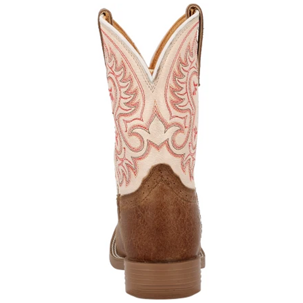 DBT0253C Durango Children's Shyloh Wide Square Toe Cowboy Boot -  Honey Tan / Metallic Peach