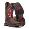 DDB0519 Durango Men's Rebel Ultra-Lite Square Toe Cowboy Boot - Bruin Brown / Americana