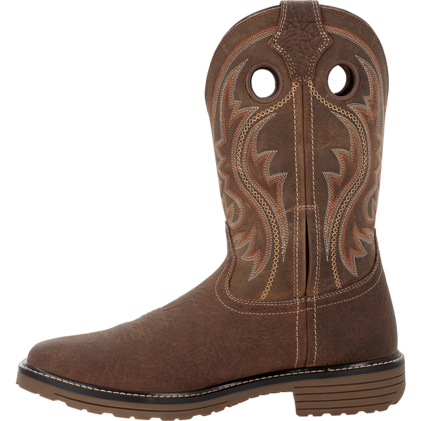 DDB0527 Durango Men's Workhorse Square Toe Work Boot - Bark Brown Glazed Cognac
