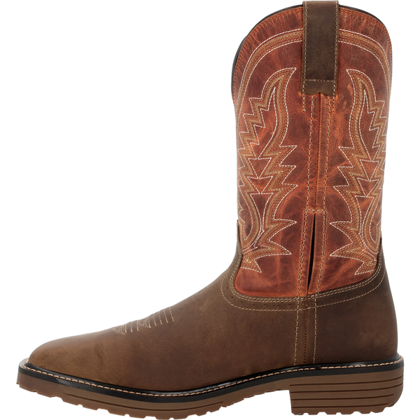 DDB0528 Durango Men's Workhorse Steel Toe Work Boot - Tan Saddle Rusty Blaze