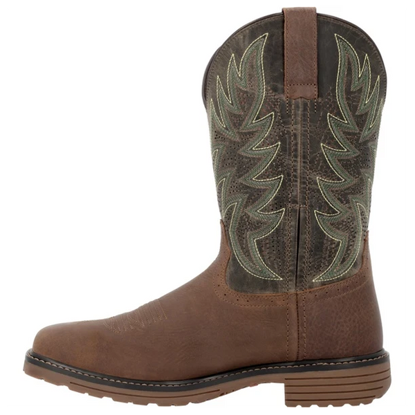 DDB0563 Durango Men's Workhorse Ventilated Work Boot - Coyote Tan/Moss Green