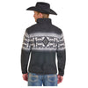 DM91C06185 Panhandle Slim Men's Border Print Fleece Pullover - Black