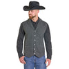 DM98C07125 Powder River Men's Fleece Bonded Herringbone Vest - Black