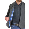 DM98C07125 Powder River Men's Fleece Bonded Herringbone Vest - Black