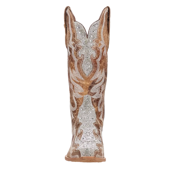 DP7195 Dan Post Ladies Glam Queen Cowboy Boot - Tan with Rhinestones
