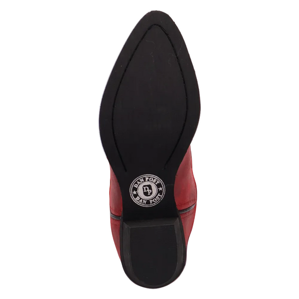 DPC4021 Dan Post Children's Happy Trails Fringed Snip Toe Cowboy Boot - Red