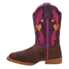 DPC5023 Dan Post Youth Lottie Square Toe Cowboy Boot - Tan / Purple