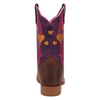 DPC4023 Dan Post Children's Lottie Square Toe Cowboy Boot - Tan / Purple