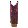 DPC5023 Dan Post Youth Lottie Square Toe Cowboy Boot - Tan / Purple