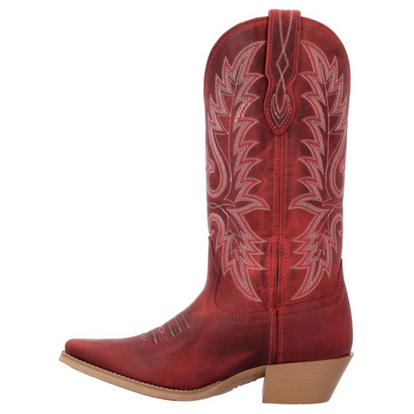 DRD0506 Durango Women's Shyloh Snip Toe Cowboy Boot - Crimson Red