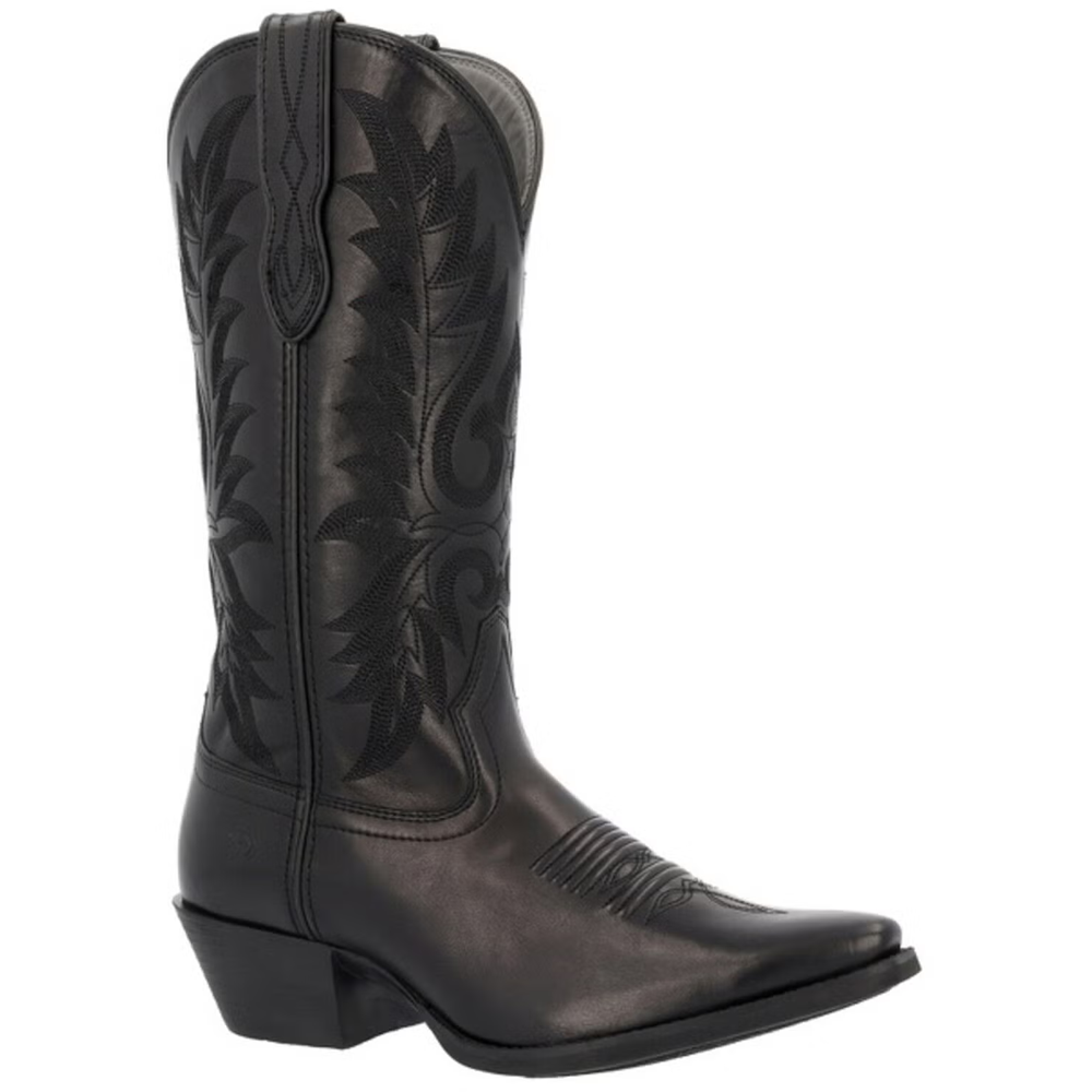 DRD0508 Durango Women's Shyloh Snip Toe Cowboy Boot - Polished Black Onyx