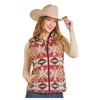 DW98C06847 Panhandle Slim Powder River Outfitters Women's Reversible Quilted Vest