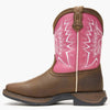 DWBT094 Durango Youth Let Love Fly Square Toe Western Boot - Brown & Pink