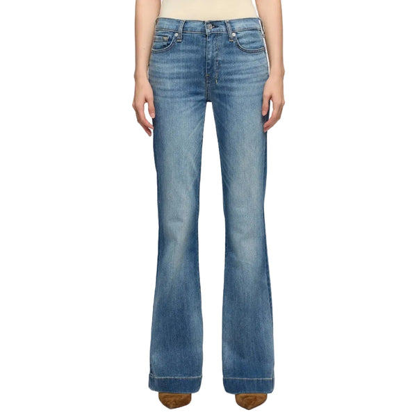7 For All Mankind Women's Dojo Tailorless Trouser Jeans - Distressed Authentic Light 7U45244A