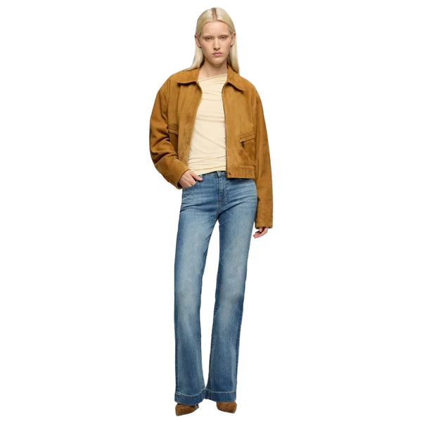 7 For All Mankind Women's Dojo Tailorless Trouser Jeans - Distressed Authentic Light 7U45244A