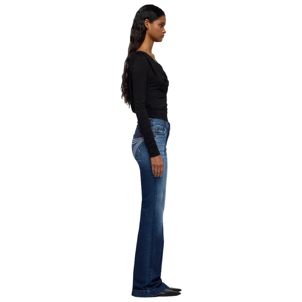 7 For All Mankind Women's Dojo Trouser Jeans - Lake Blue 7U115Y44