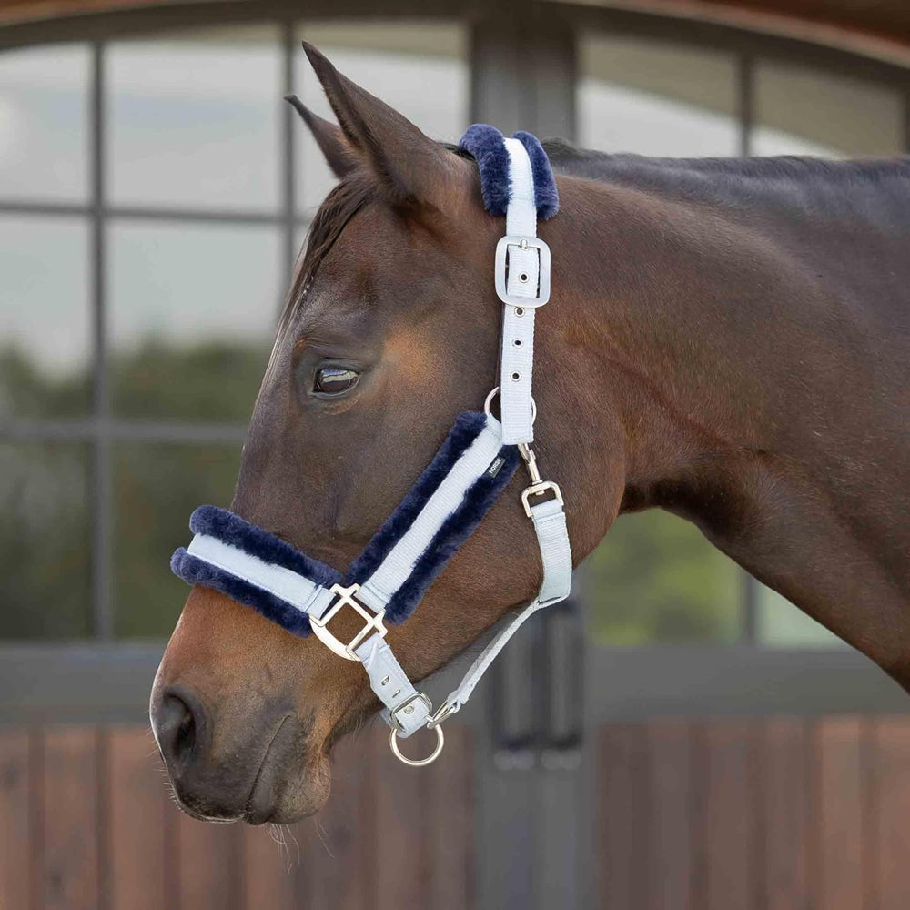 E22007-SWB/NV Equinavia Valkyrie Ultra Fleece Breakaway Halter - Sweet Blue / Navy
