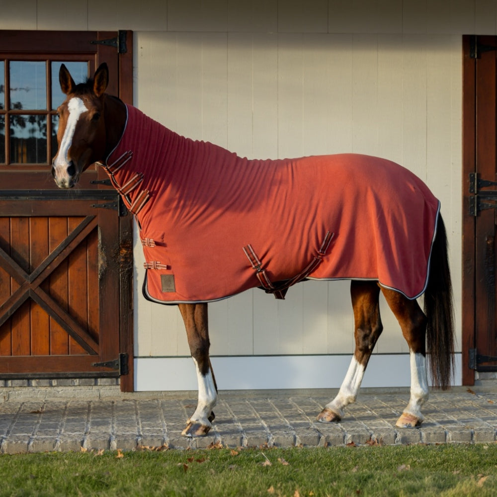 E24068-CHOR Equinavia Norse Full Neck Fleece Cooler - Chili Oil Red