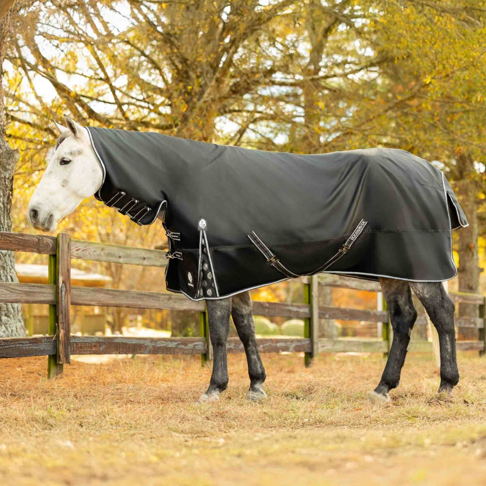 E24074-BL Equinavia Norse 300g Full Neck Heavy Weight Turnout Blanket - Black