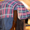 E24077-NV/BU Equinavia Norse Pony Mid Weight Turnout Blanket 200g - Navy / Burgundy