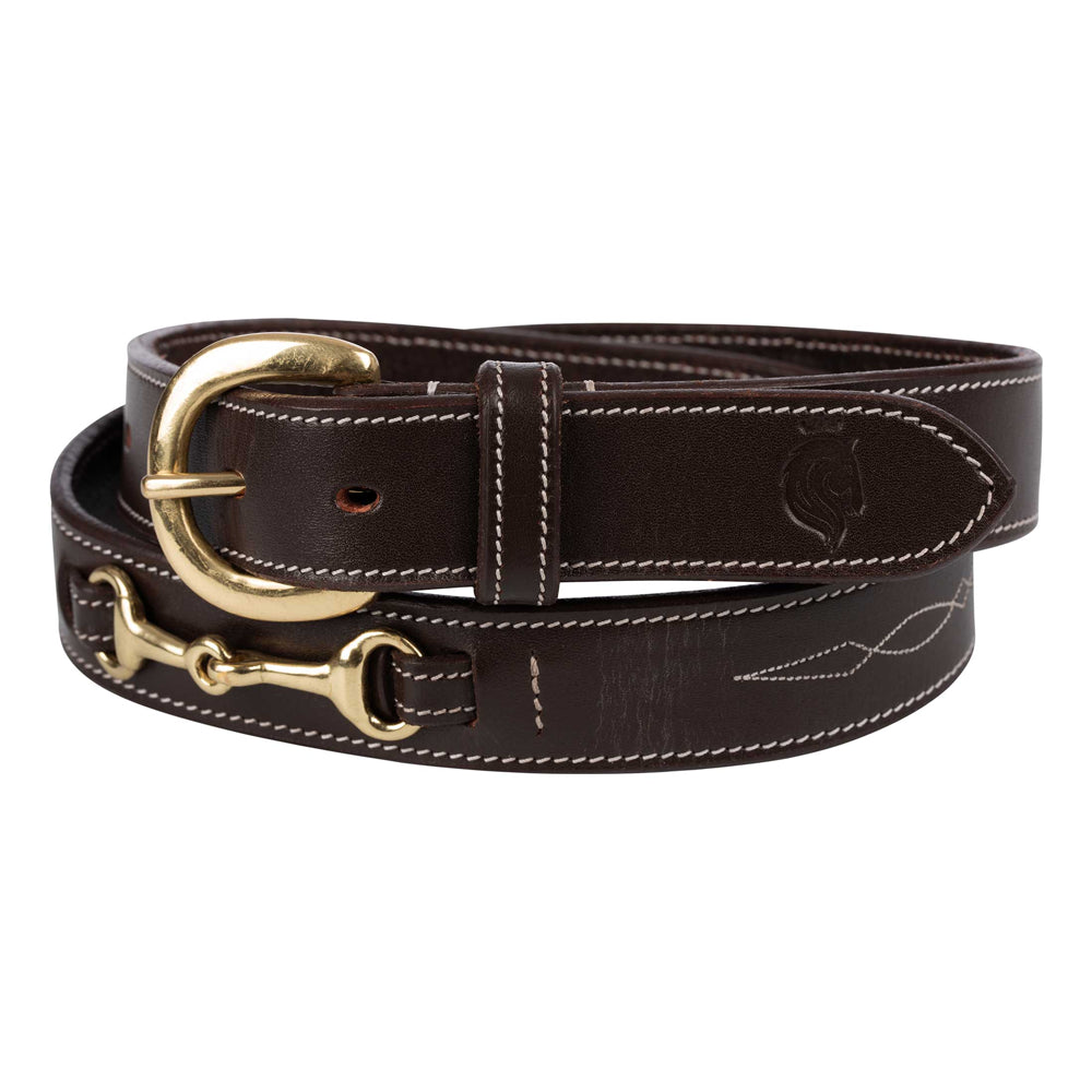 E31012-BR Equinavia Filippa Fancy Stitch Bit Belt - Brown