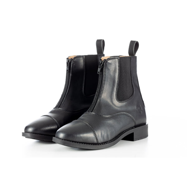 E38002 Equinavia Women's Tyra Synthetic Zip Paddock Boots - Black