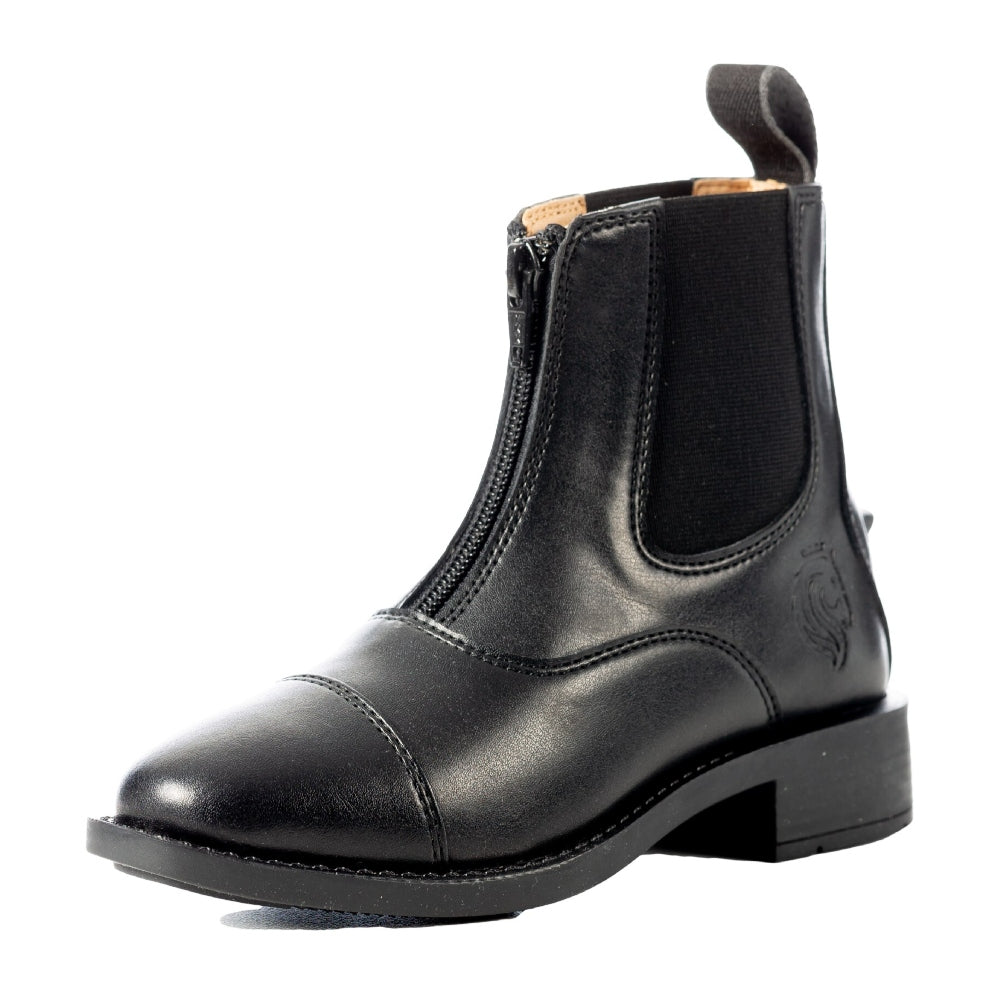 E38003 Equinavia Kids Tilda Synthetic Zip Paddock Boots - Black
